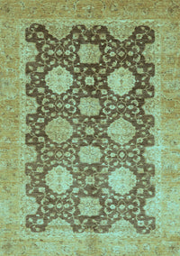 Oriental Light Blue Traditional Rug, abs739lblu