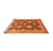 Sideview of Machine Washable Oriental Orange Traditional Area Rugs, wshabs739org