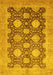 Machine Washable Oriental Yellow Traditional Rug, wshabs739yw