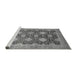 Sideview of Machine Washable Oriental Gray Traditional Rug, wshabs739gry