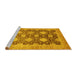 Sideview of Machine Washable Oriental Yellow Traditional Rug, wshabs739yw