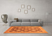 Machine Washable Oriental Orange Traditional Area Rugs in a Living Room, wshabs739org