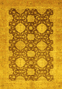 Oriental Yellow Traditional Rug, abs739yw