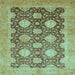 Square Oriental Light Blue Traditional Rug, abs739lblu