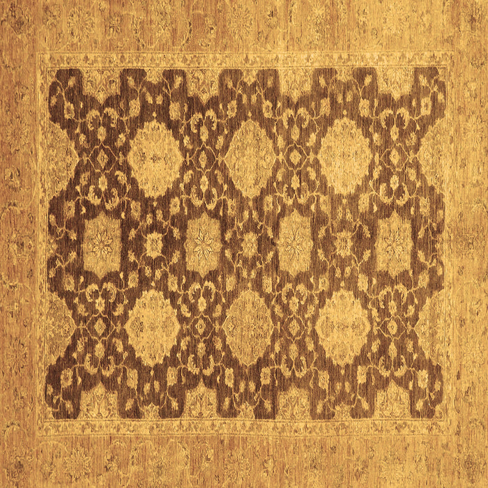 Square Machine Washable Oriental Brown Traditional Rug, wshabs739brn