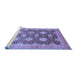 Sideview of Machine Washable Oriental Blue Traditional Rug, wshabs739blu