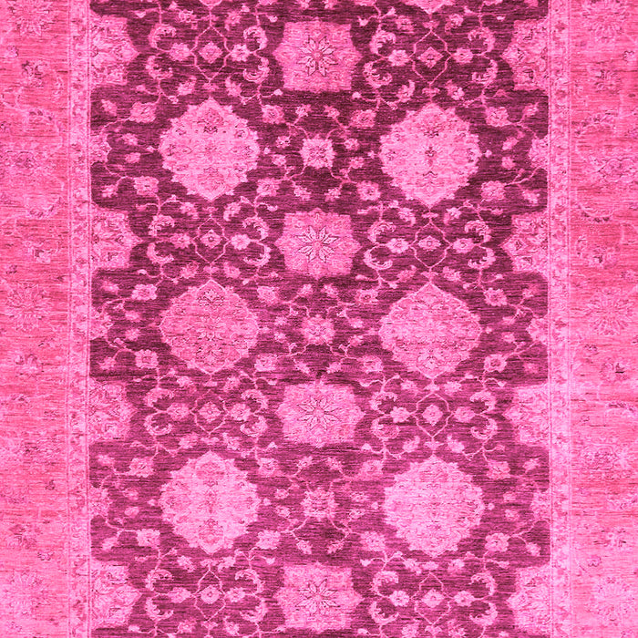 Machine Washable Oriental Pink Traditional Rug, wshabs739pnk