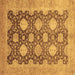 Square Oriental Brown Traditional Rug, abs739brn