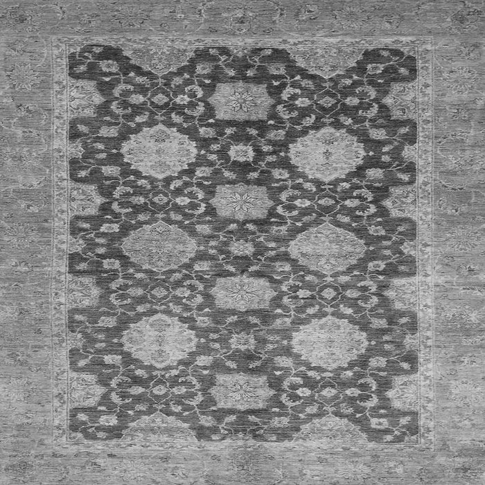 Square Machine Washable Oriental Gray Traditional Rug, wshabs739gry