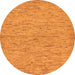 Round Abstract Orange Modern Rug, abs73org