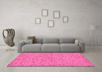 Machine Washable Abstract Pink Modern Rug, wshabs73pnk