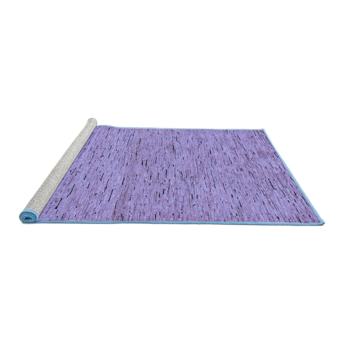 Sideview of Machine Washable Abstract Blue Modern Rug, wshabs73blu