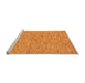 Sideview of Machine Washable Abstract Orange Modern Area Rugs, wshabs73org