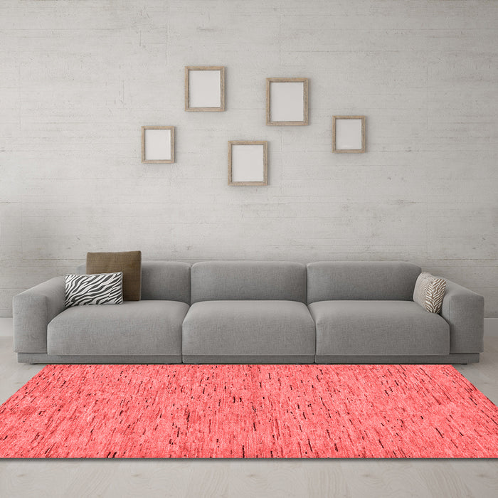 Modern Red Washable Rugs