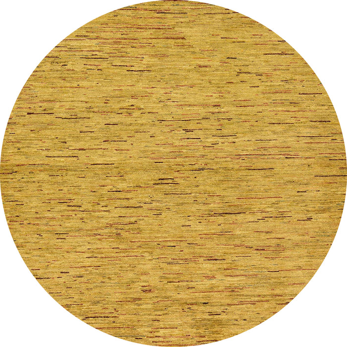 Round Machine Washable Abstract Orange Rug, wshabs73