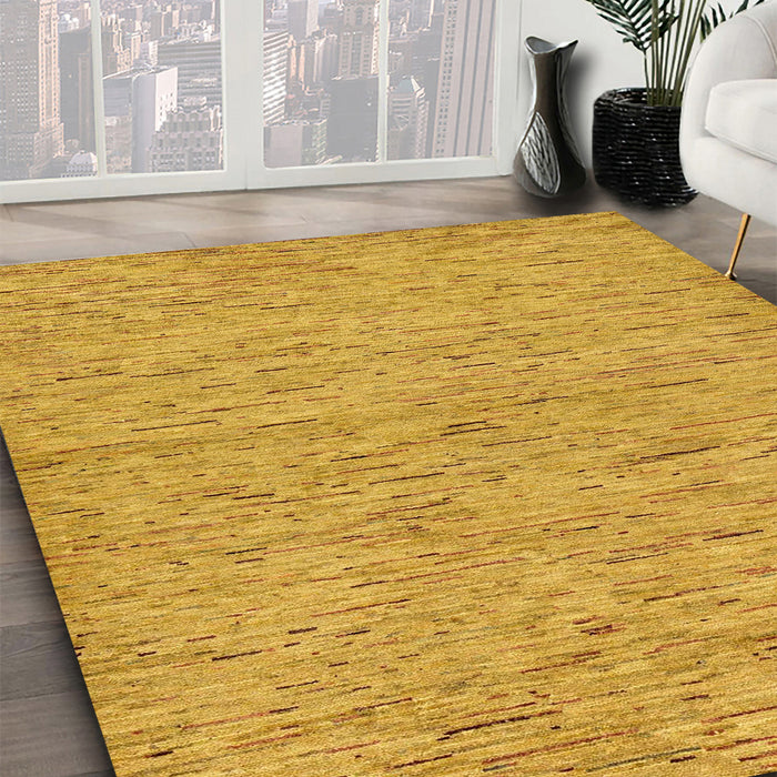Machine Washable Abstract Orange Rug in a Family Room, wshabs73
