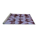 Sideview of Machine Washable Abstract Light Blue Modern Rug, wshabs740lblu