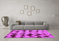 Machine Washable Abstract Purple Modern Rug, wshabs740pur