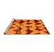 Sideview of Machine Washable Abstract Yellow Modern Rug, wshabs740yw