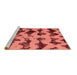 Sideview of Machine Washable Abstract Brown Modern Rug, wshabs740brn