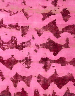 Machine Washable Abstract Raspberry Red Rug, wshabs740