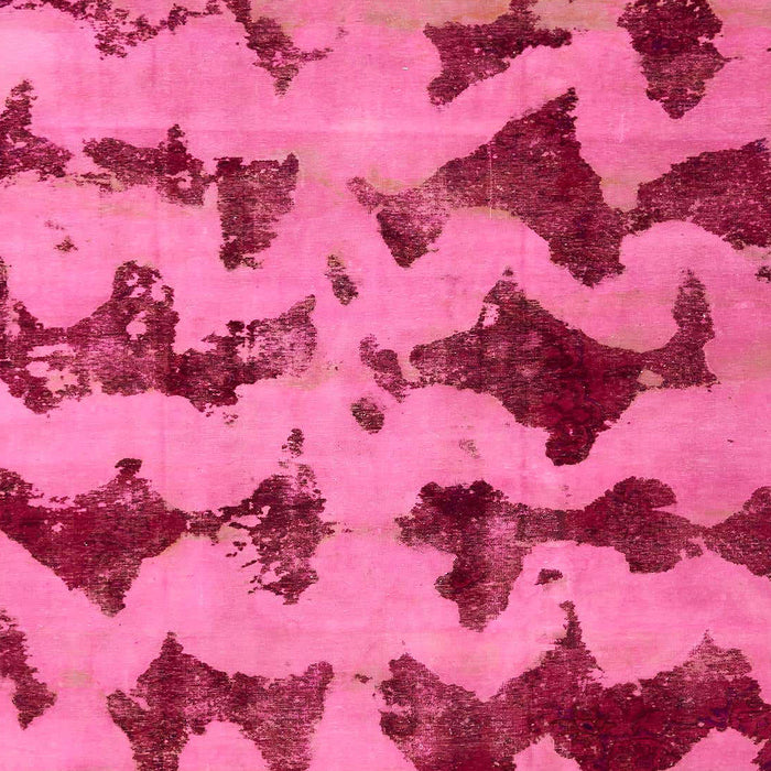 Machine Washable Abstract Raspberry Red Rug, wshabs740