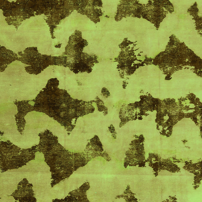 Machine Washable Abstract Green Modern Area Rugs, wshabs740grn