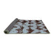 Sideview of Abstract Turquoise Modern Rug, abs740turq