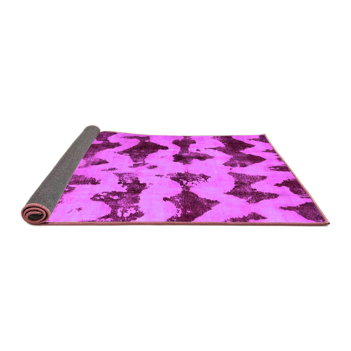 Sideview of Abstract Purple Modern Rug, abs740pur