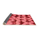 Sideview of Abstract Orange Modern Rug, abs740org