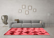 Modern Red Washable Rugs