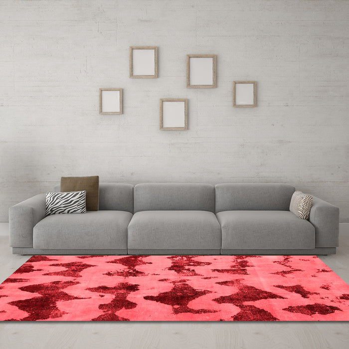 Modern Red Washable Rugs