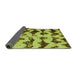 Sideview of Abstract Green Modern Rug, abs740grn