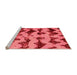 Sideview of Machine Washable Abstract Orange Modern Area Rugs, wshabs740org