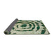 Sideview of Abstract Sage Green Modern Rug, abs741