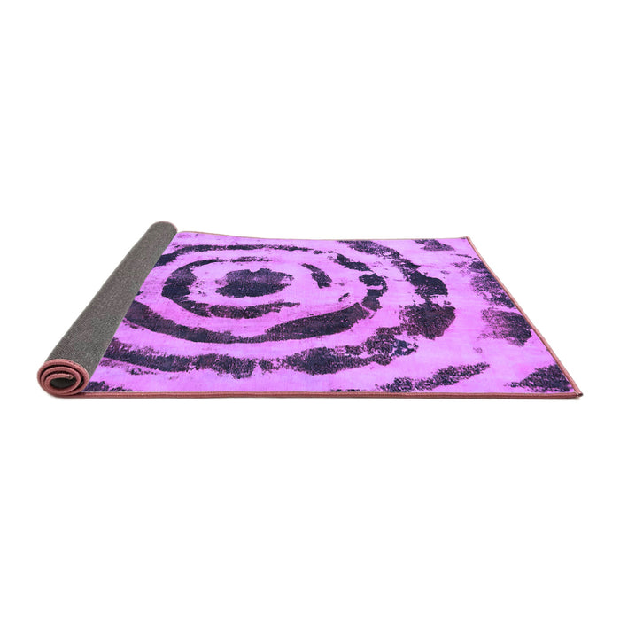 Sideview of Abstract Purple Modern Rug, abs741pur