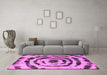 Machine Washable Abstract Pink Modern Rug in a Living Room, wshabs741pnk