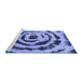 Sideview of Machine Washable Abstract Blue Modern Rug, wshabs741blu