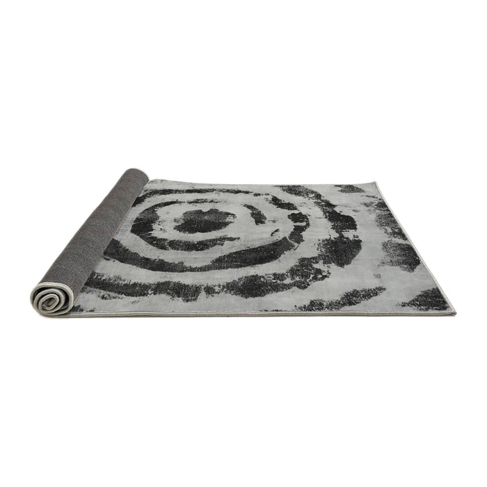 Sideview of Abstract Gray Modern Rug, abs741gry