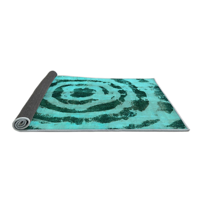 Sideview of Abstract Light Blue Modern Rug, abs741lblu