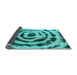 Sideview of Abstract Light Blue Modern Rug, abs741lblu