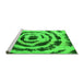 Sideview of Machine Washable Abstract Green Modern Area Rugs, wshabs741grn