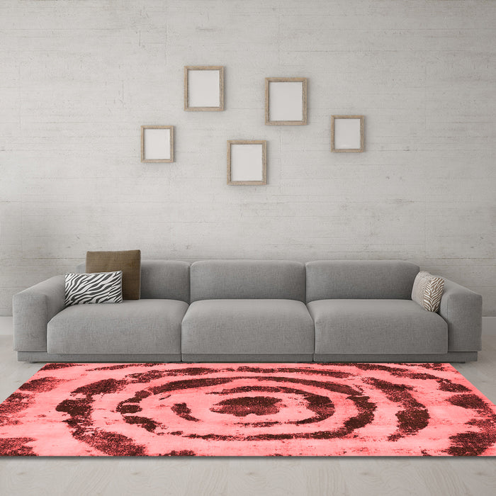 Modern Red Washable Rugs