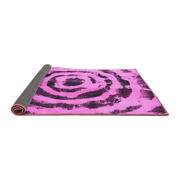 Sideview of Abstract Pink Modern Rug, abs741pnk