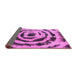 Sideview of Abstract Pink Modern Rug, abs741pnk