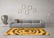 Machine Washable Abstract Orange Modern Area Rugs in a Living Room, wshabs741org