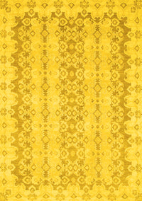 Abstract Yellow Modern Rug, abs742yw