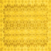 Square Abstract Yellow Modern Rug, abs742yw