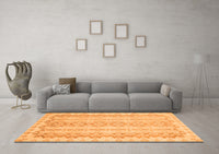 Machine Washable Abstract Orange Modern Rug, wshabs742org