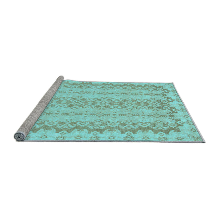 Sideview of Machine Washable Abstract Light Blue Modern Rug, wshabs742lblu
